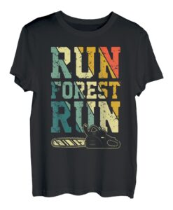 Run Forest Run Lustiger Holzfäller-Kettensägen-Baumkescher T-Shirt