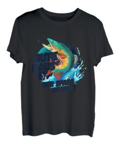 Rute Raus Der Spass Beginnt Angeln Fischen T-Shirt