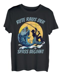 Rute Raus Der Spass Beginnt Angelruten Angeln Angler T-Shirt