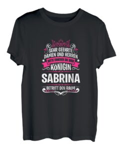 Sabrina Namensshirt mit lustigem Königin Spruch T-Shirt