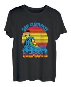 San Clemente Surf- und Strand-Souvenir im Retro-Stil T-Shirt