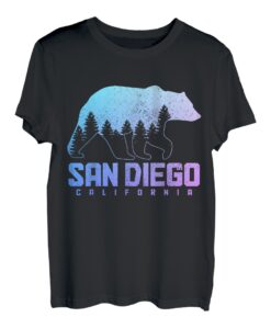 San Diego California Bear Grizzly Pride im Freien, Vintage-Stil T-Shirt