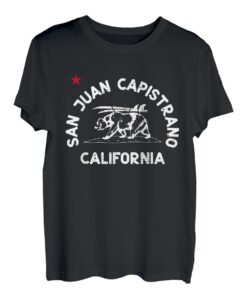 San Juan Capistrano Kalifornien Strandflagge Bär Surf Vintage T-Shirt