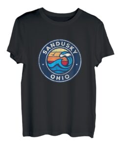 Sandusky Ohio OH Vintage Nautische Wellen T-Shirt