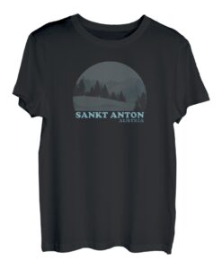 Sankt Anton Österreich Skigebiet Ski Berge Wald Schnee Natur T-Shirt