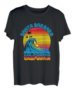 Santa Barbara Surf- und Strand-Souvenir im Retro-Stil T-Shirt