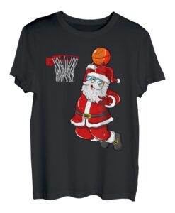 Santa Dunk Basketball Xmas Herren Jungen Funny Christmas Outfit T-Shirt
