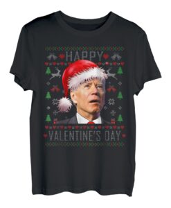 Santa Joe Biden Valentinstag Ugly Christmas Joe Biden T-Shirt