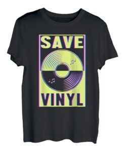 Save Vinyl Sound Musiker Plattenspieler Schallplatte DJ T-Shirt