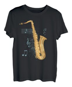 Saxophon T-Shirt Holzblasinstrument Musik Saxofon