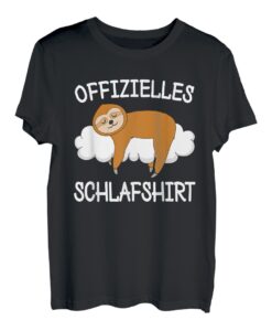 Schlafanzug Schlafendes Faultier Pyjama Offizielles Schlaf T-Shirt