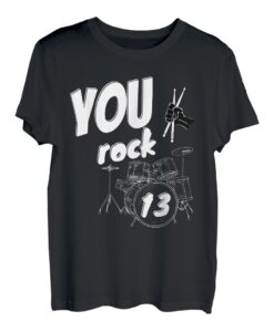 Schlagzeug Drummer 13 Jahre 13. Geburtstag Jungen Mädchen T-Shirt