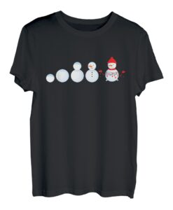 Schneemann Evolution Christmas Santa Nikolaus Xmas Geschenk T-Shirt