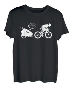 Schneller Papa Spruch für Triathleten mit Fahrradanhänger T-Shirt