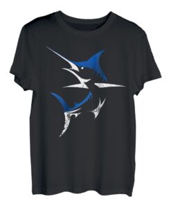 Schöner blau-weiß gestreifter Marlin-Angeln, Deep Sea #2 T-Shirt