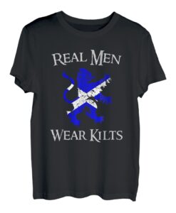 Schottland Echte Männer Tragen Kilt Flagge Geschenk T-Shirt