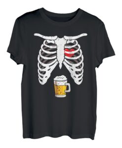 Schwangerschaftsankündigung für Papa Shirt Schwangere Skelett T-Shirt