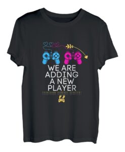 Schwangerschaftsankündigung, "We are add a new player" lustig T-Shirt