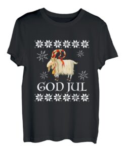 Schwedischer Stroh Weihnachten Ziege Gott Jul Nordic Julbock T-Shirt