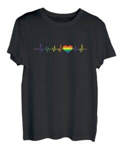 Schwule Lesben LGBT Herzschlag LGBT Regenbogen Geschenk T-Shirt