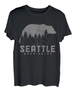 Seattle Washington Bear Grizzly Pride im Freien, Vintage-Stil T-Shirt