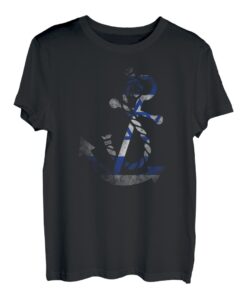 Seefahrt Bootsanker Israel Israelische Flagge Ozean Angeln T-Shirt