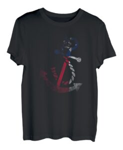 Seefahrt Bootsanker Texas Texan Flagge Ozean Angeln T-Shirt