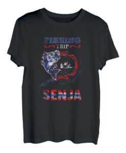 SENJA Fishing Trip Norwegen mit Fisch und Boot T-Shirt