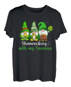 Shamrocking With My Gnomies Funny St. Patrick's Day T-Shirt