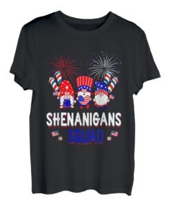 Shenanigans Squad Three Gnomes Amerikanische Flagge 4. Juli T-Shirt