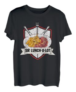 Sir Lunch A Lot - Pommes Currywurst Vater Vielfraß T-Shirt