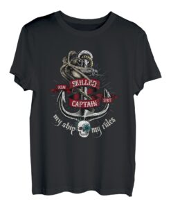 Skulptur Captain My Ship My Rules Piraten Vintage Anker T-Shirt