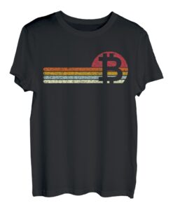 Sonnenuntergang Btc Bitcoin Betrübt Distressed T-Shirt