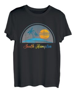 South Hampton NY New York Souvenir Palme Surfer Grafik T-Shirt