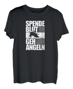 SPENDE BLUT GEH ANGELN Angler Geschenk Angelsport Fischen Pullover Hoodie
