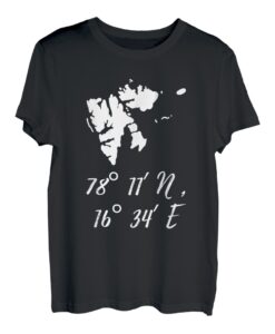 Spitzbergen Svalbard Koordinaten T-Shirt