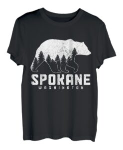 Spokane Washington Bear Grizzly Pride Outdoor Vintage PNW T-Shirt