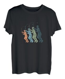 Sports Mom & Dad Silhouette - Vintage-Angeln T-Shirt