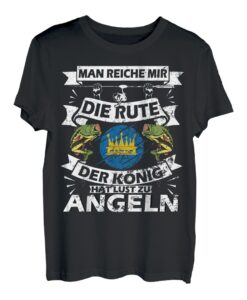 Spruch Angelrute Barsch König Lustig Angler Geschenk Angeln T-Shirt