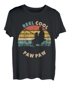 Spule Cool Paw Paw Retro Vintage Paw Paw Grandpa Angeln T-Shirt