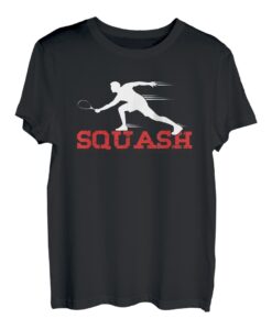 Squash Athleten Schlägerei Ball Spiel Sport Team Coach T-Shirt