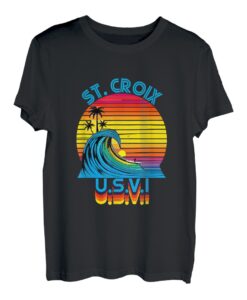 St. Croix USVI Surf- und Strand-Souvenir im Retro-Stil T-Shirt