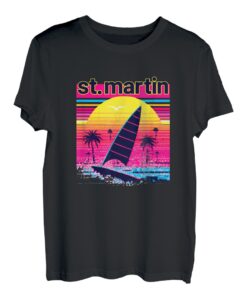St. Martin Retro 80er Jahre Style Souvenir Beach T-Shirt
