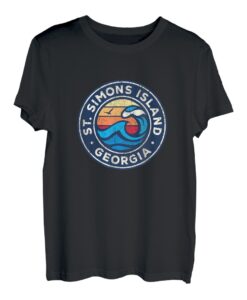 St. Simons Island Georgia GA Vintage nautische Wellen T-Shirt