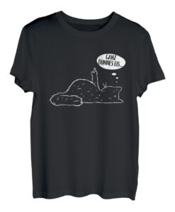 Stinkefinger Cat Mittelfinger Ganz Dünnes Eis Bockige Katze T-Shirt