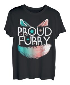 Stolzer pelziger Fandom-Cosplay-Tierliebhaber pelzige Person T-Shirt