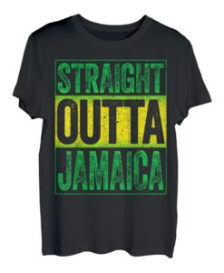 Straight Outta Jamaica T-Shirt Karibbean Party Shirt T-Shirt