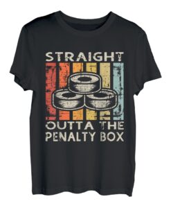 Straight Outta The Penalty Box Vintage Eishockeyspieler T-Shirt