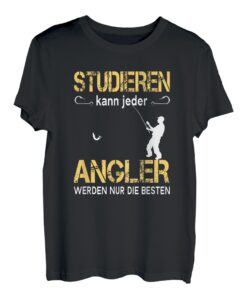 Studieren Kann Jeder Lustiges Hecht Angler Geschenk T-Shirt