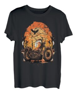 Stunning Retro Vintage Motorcycle Classic Sunset Chopper T-Shirt